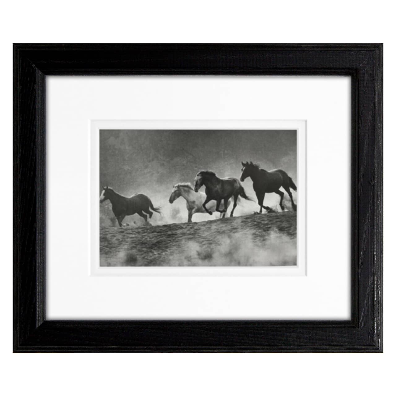Timeless Frames® Black & White Run With The Wind Horses Print Framed Wall Art